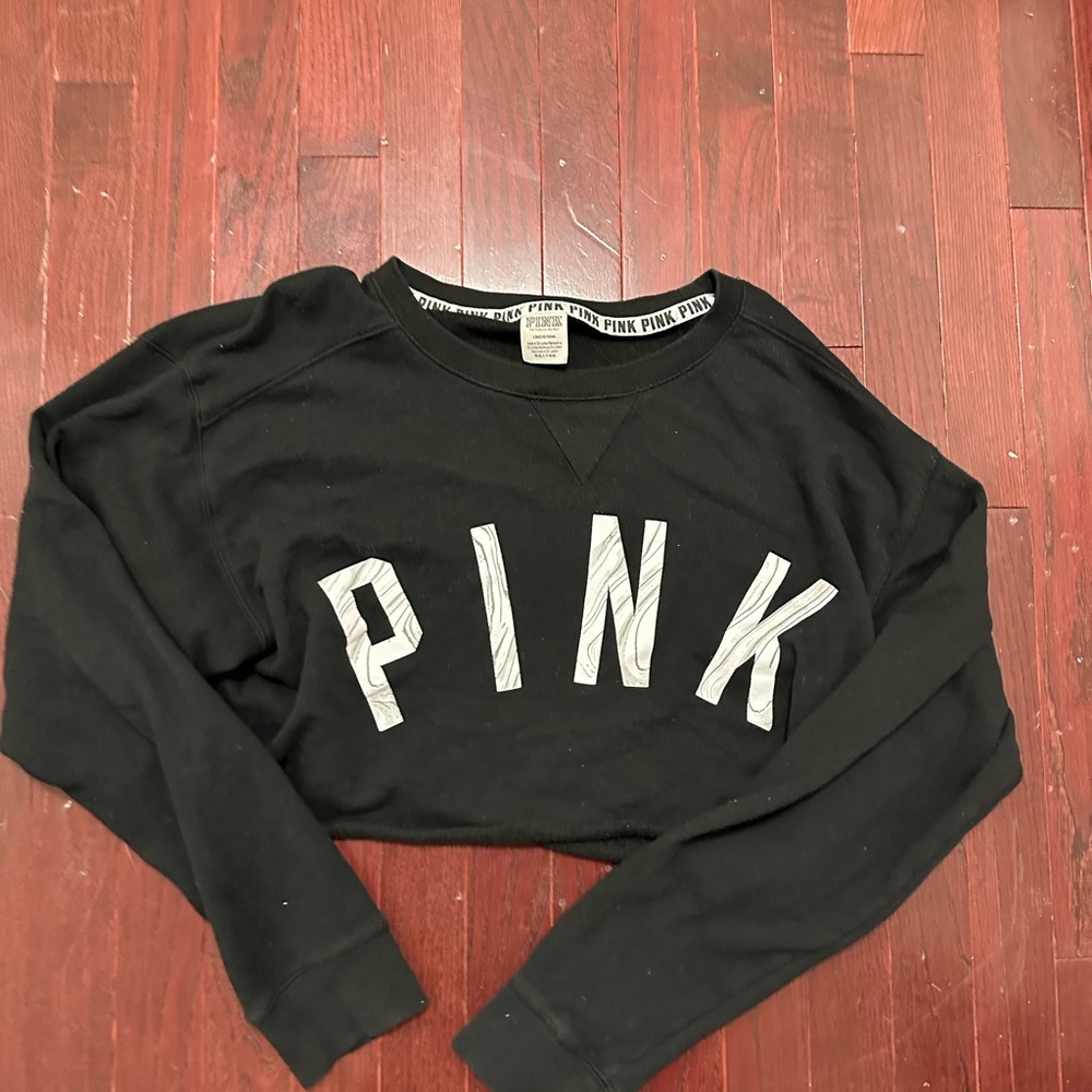 Pink cropped sweater